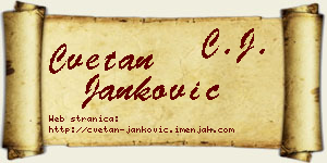 Cvetan Janković vizit kartica